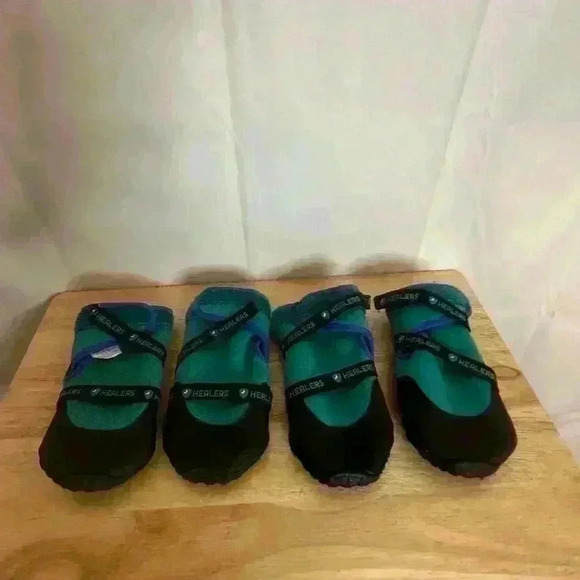 HEALERS Urban‎ Walkers Dog Blue Waterproof Boots Set of 4 - Protection - Picture 1 of 6